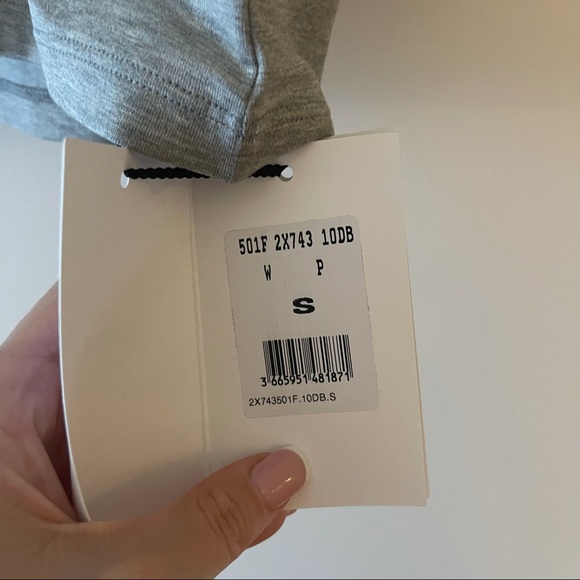 NWT Celine S Cropped Jersey T-Shirt Grey/Burgundy - Picture 10 of 10